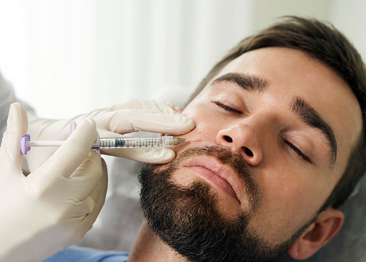 Man getting botox