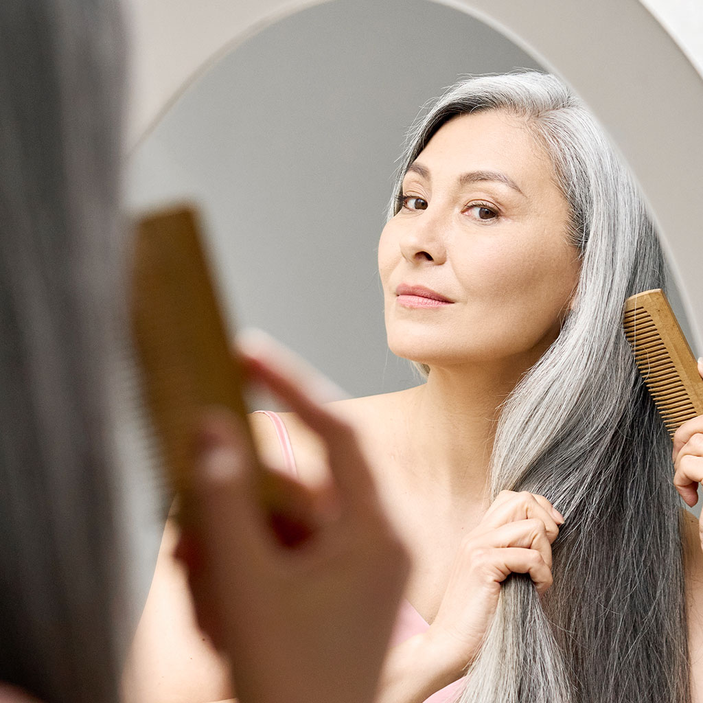 Woman Brushing Hair 2