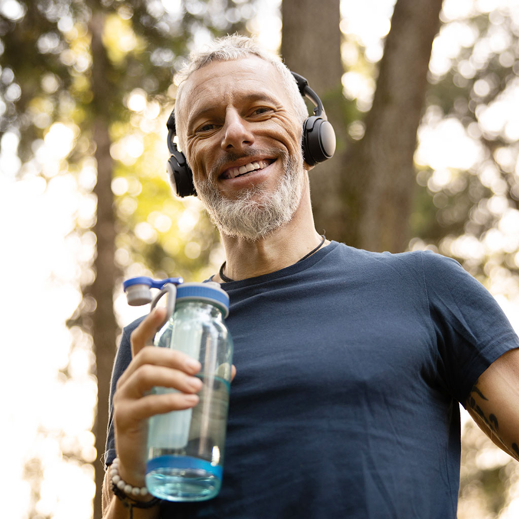 Man Outside Smiling